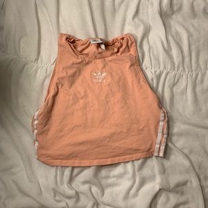 Adidas Peach Halter Neck Crop Top